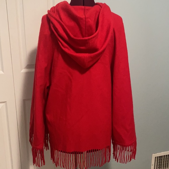 Jennifer  T knit couture cashmere hooded cardigan - Picture 5 of 7